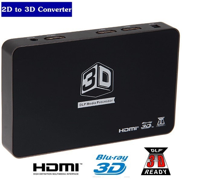 2D إلى 3D HDMI محول الفيديو مربع HD 1080P 720P 3D DLP العارض معالج الوسائط دعم HDMI 1 خارج و 2 في لألعاب التلفزيون 3D