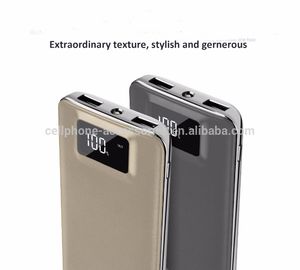 New Portable Double USB Power Bank 20000mAh LCD Display External Backup Battery for iPhone 8
