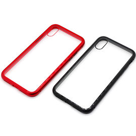 Luxury Tempered Glass Full Cover Mobile Phone Protection Case Cel Phone Case Magnetic Metal Bumper Phone Case for Iphone X/Xmax