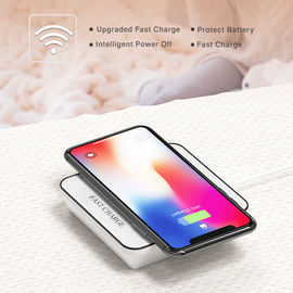 QI Certified Wireless Charger 2 in 1 Vibration Sensing Desk Lamp for iphone 8 XSMAX Charger Phone Wireless Charger Pad